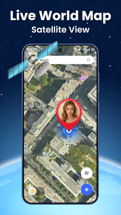 Live World Map: Satellite View screenshot 1