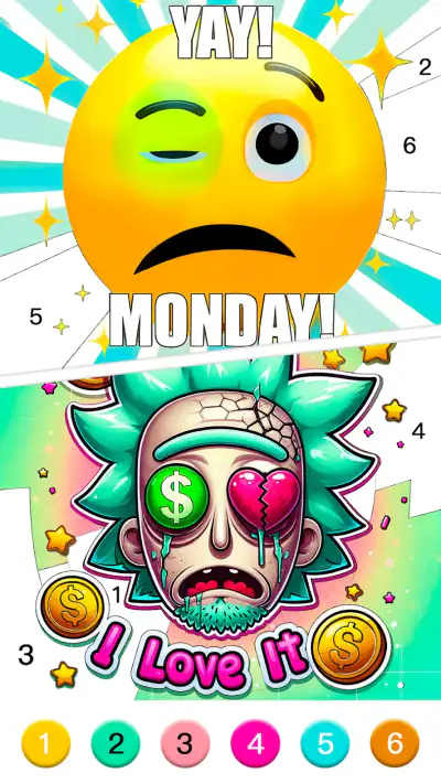 Meme Color Pro:Color by Number screenshot 1