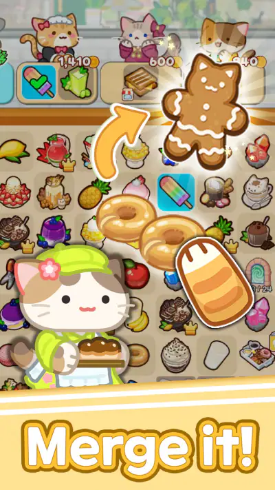 Merge Cat Cafe : Coffee cat screenshot 1