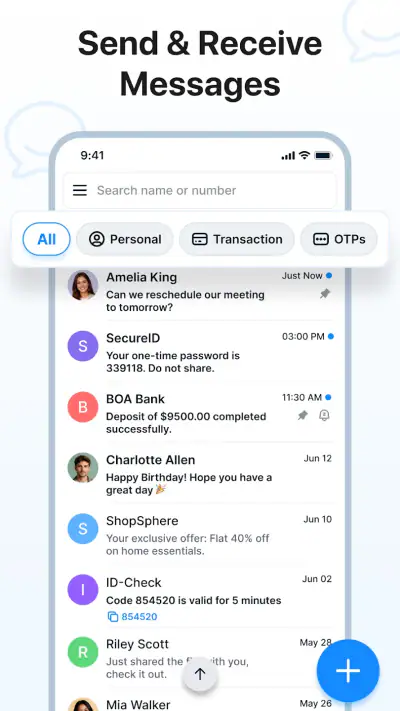 Messages: SMS & Text Messaging screenshot 1