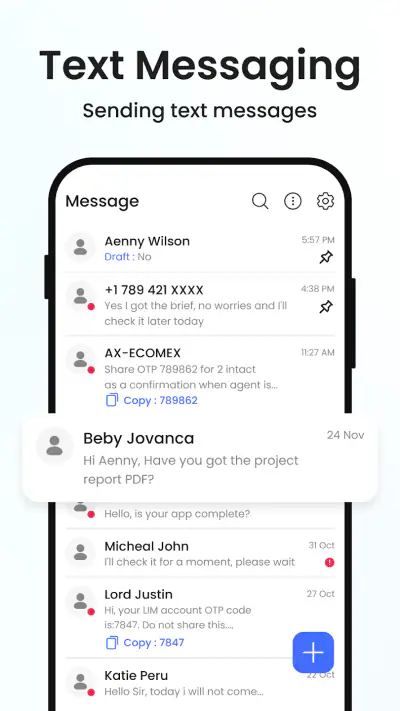 Messenger: Messages SMS App screenshot 1