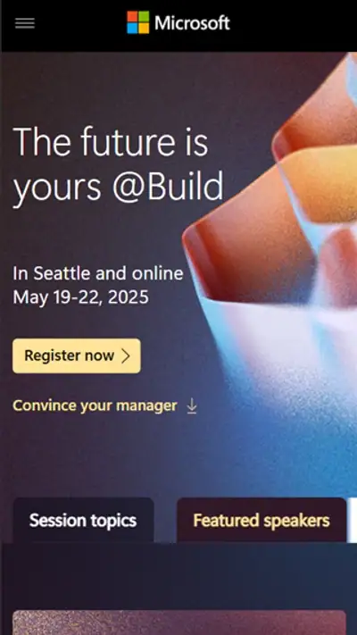 Microsoft Build screenshot 1