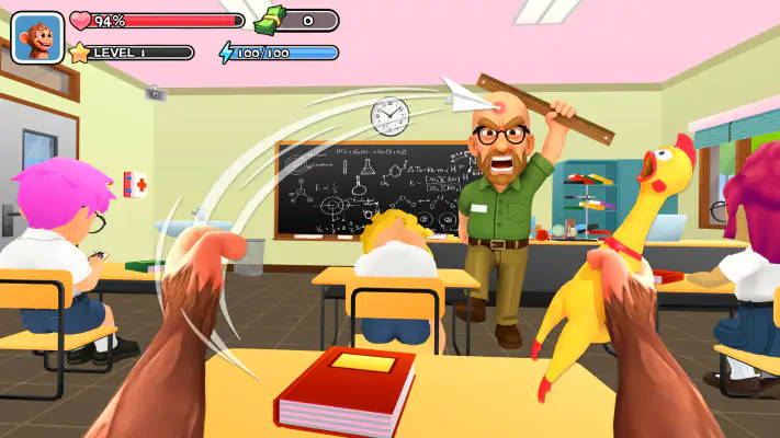 Monkey Student: School Prank screenshot 1