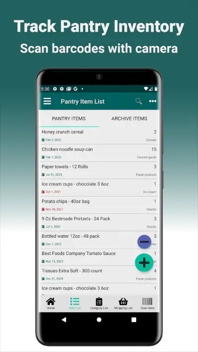 My Pantry Tracker screenshot 1