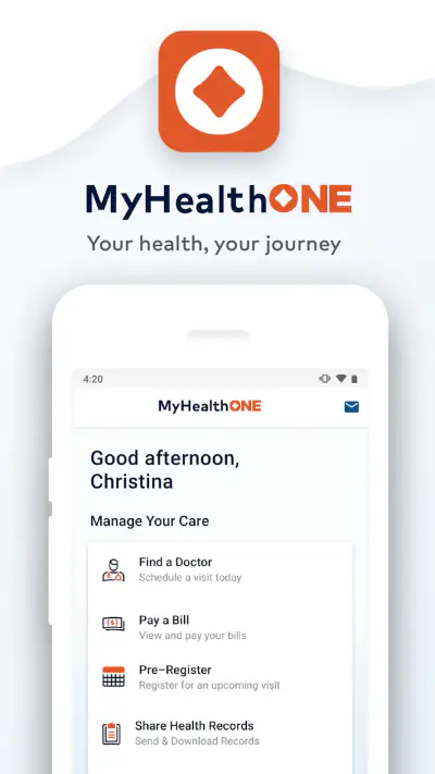 MyHealthONE screenshot 1