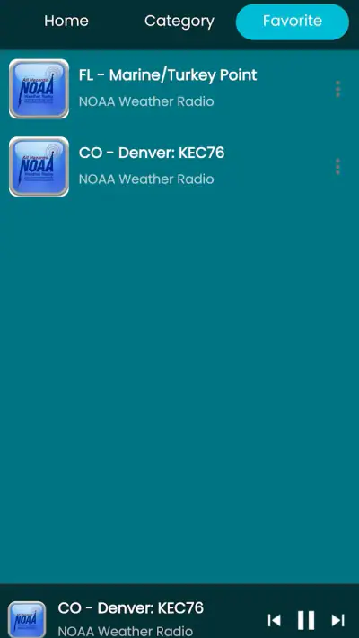 NOAA Weather radio screenshot 1