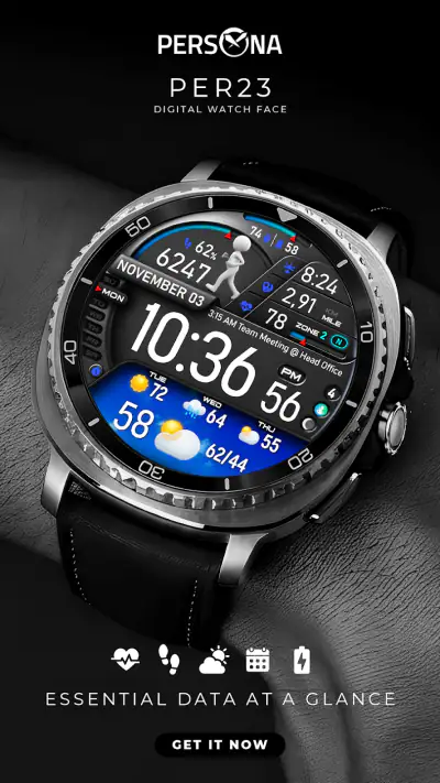 PER23 Digital Watch Face screenshot 1