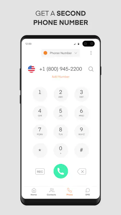 Phoner: Second Phone Number screenshot 1