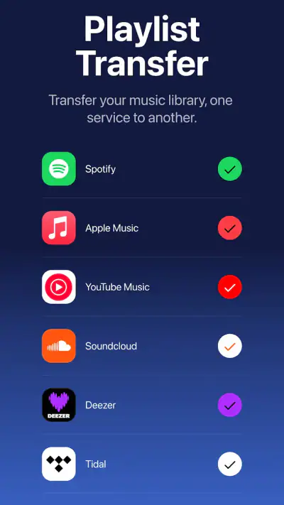 Playlist Transfer for My Music screenshot 1