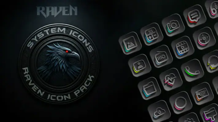 Raven Dark Icon Pack screenshot 1
