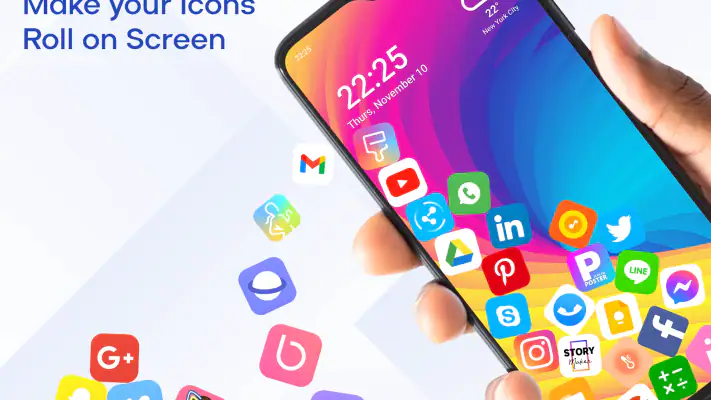 Rolling Icon: 3D Wallpaper screenshot 1