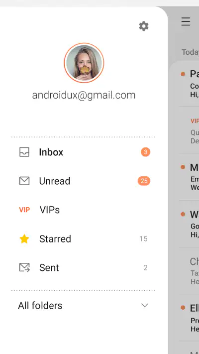 Samsung Email screenshot 1