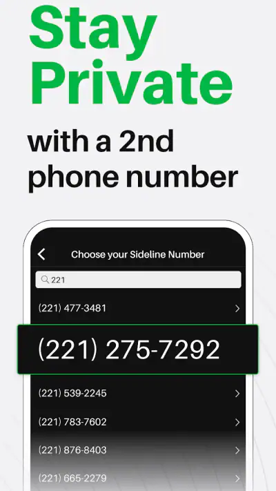 Sideline: 2nd Phone Line App screenshot 1