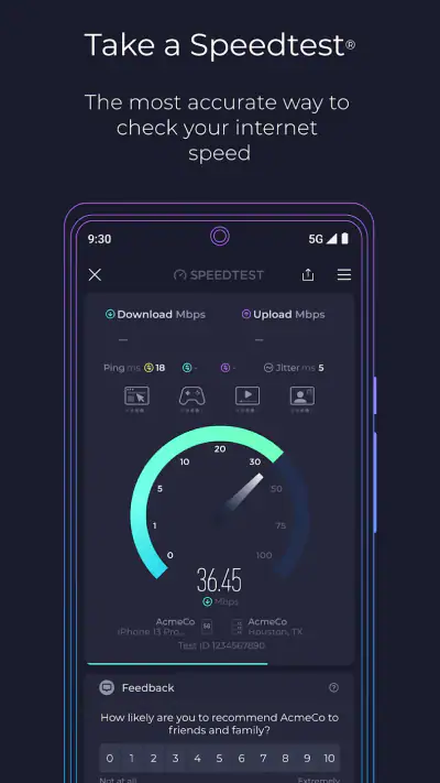 Speedtest by Ookla screenshot 1