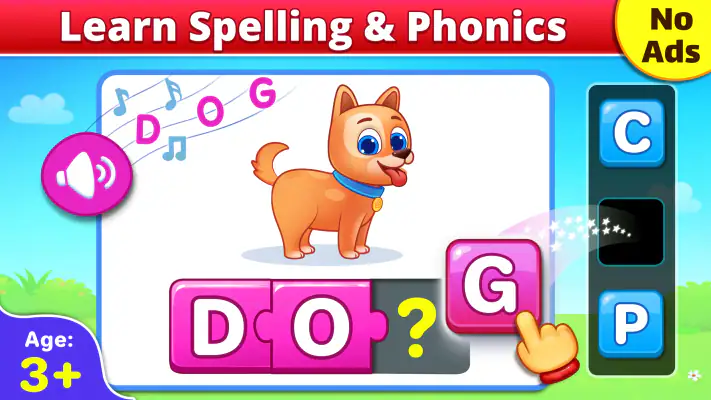 Spelling & Phonics: Kids Games screenshot 1