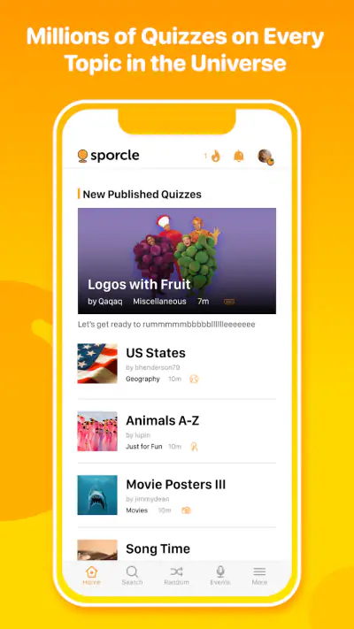Sporcle : Play Trivia Quizzes screenshot 1