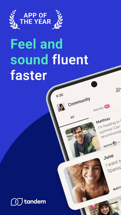 Tandem: Language exchange screenshot 1