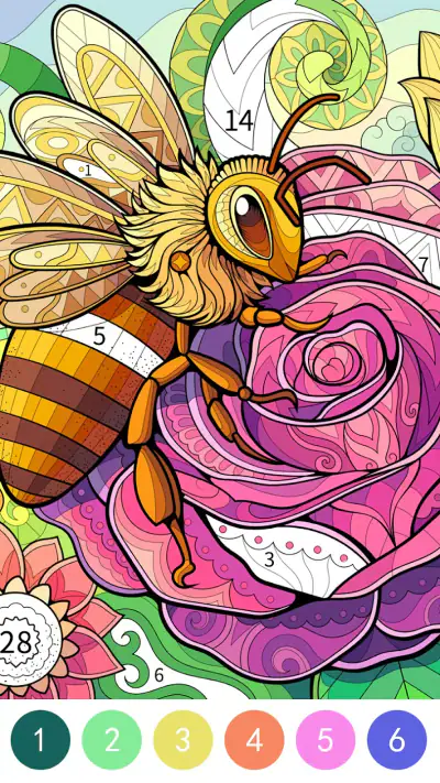 Tangle Color by Number Book screenshot 1