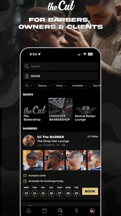 theCut: Find & Book Barbers screenshot 1