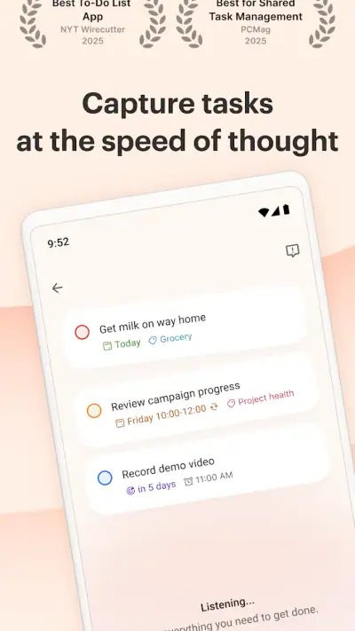 Todoist: To Do List & Calendar screenshot 1
