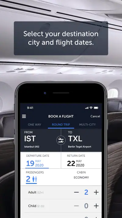 Turkish Airlines Flight Ticket screenshot 1