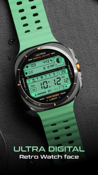 ULTRA Digital Retro watch face screenshot 1