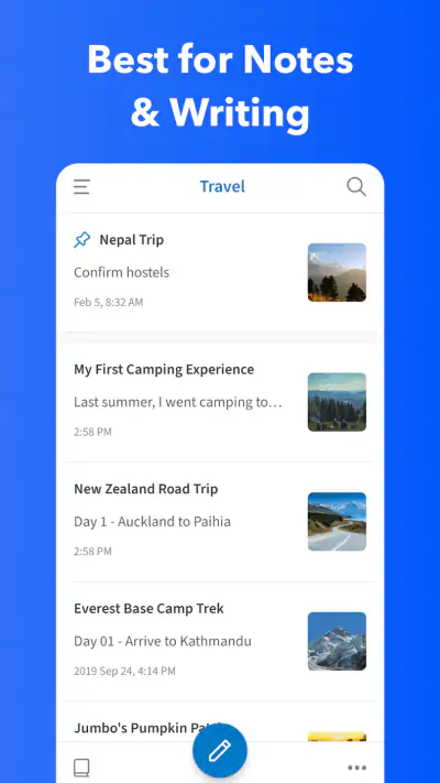 UpNote - notes, diary, journal screenshot 1