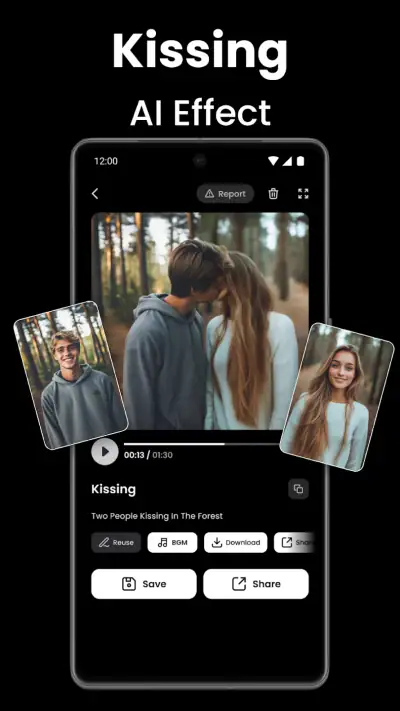 Video AI - AI Hug & Kiss Maker screenshot 1