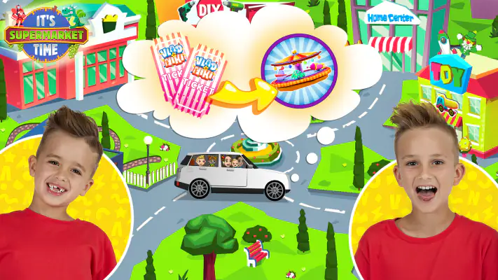 Vlad & Niki Supermarket game screenshot 1