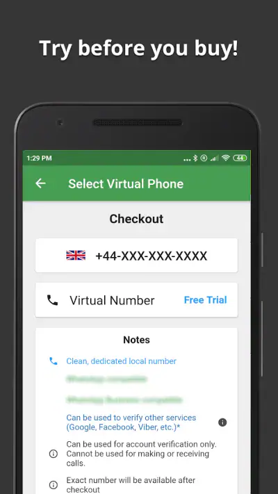 Wabi - Virtual Phone Number screenshot 1