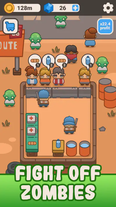 Wasteland Trade: Idle Zombie screenshot 1