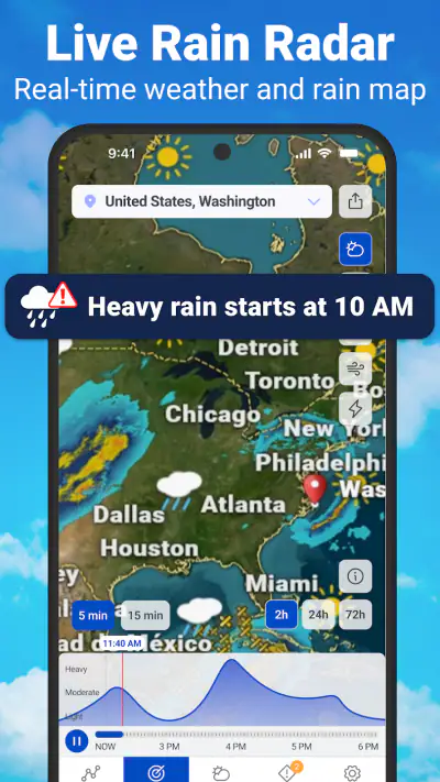 Weather & Rain Radar Forecast screenshot 1
