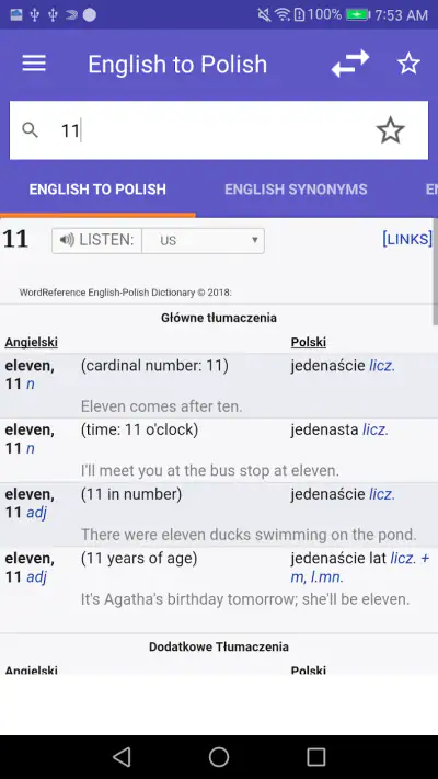 Diccionario ingles WordRef screenshot 1