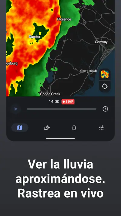 RainViewer: Radar de Lluvia screenshot 1