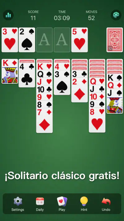 Juegos de cartas de solitario screenshot 1