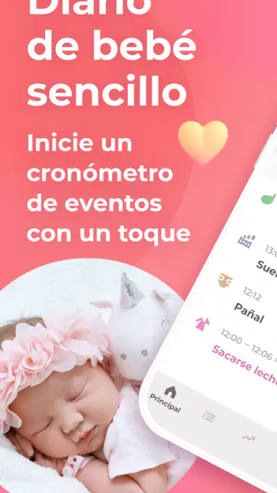 Lactancia y Baby tracker Erby screenshot 1