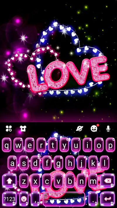 Neon Love Teclado screenshot 1