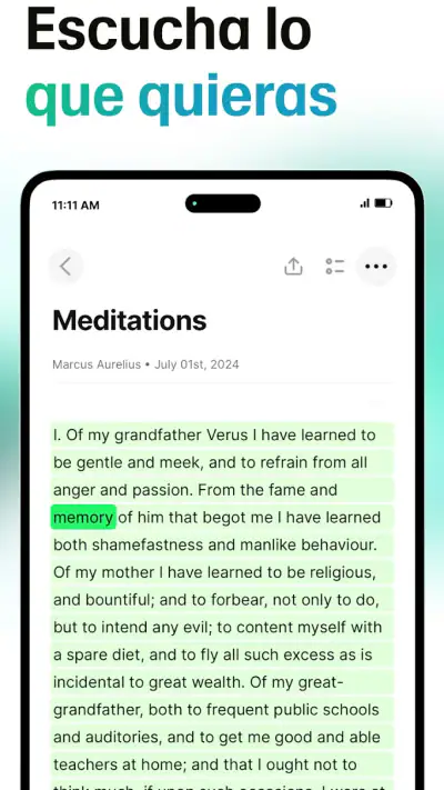 ElevenReader - Lector de voz screenshot 1
