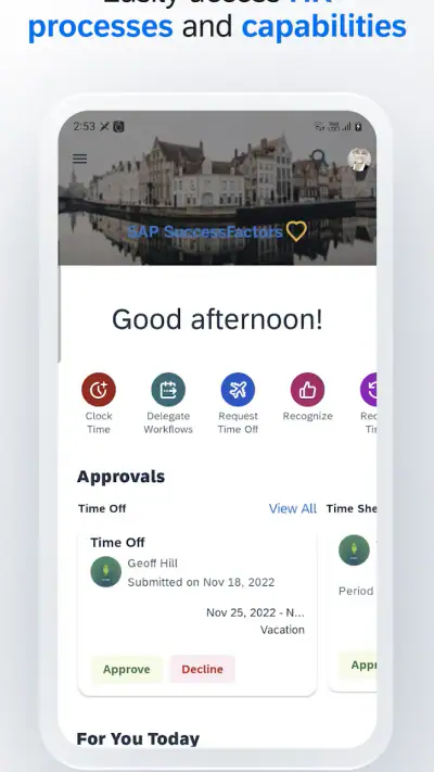SAP SuccessFactors Mobile screenshot 1