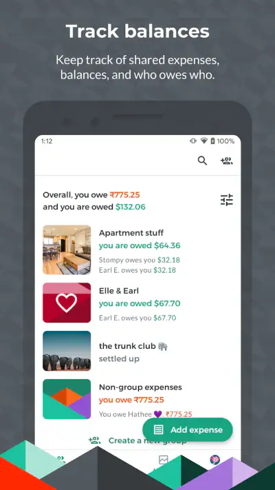 Splitwise - Cuentas y gastos screenshot 1