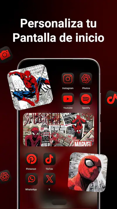 Tema de Teléfono Iconos Widget screenshot 1