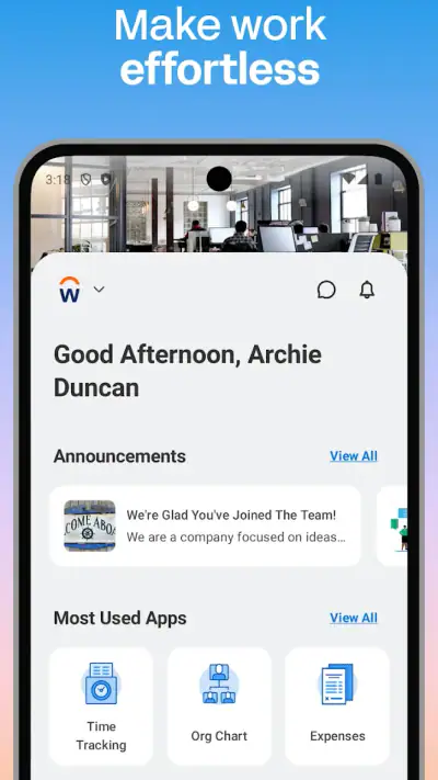 Workday screenshot 1