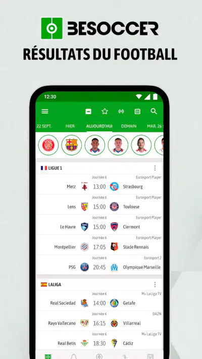 BeSoccer Résultats & Actu Foot screenshot 1