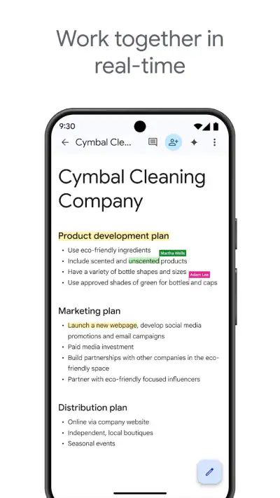 Google Docs screenshot 1