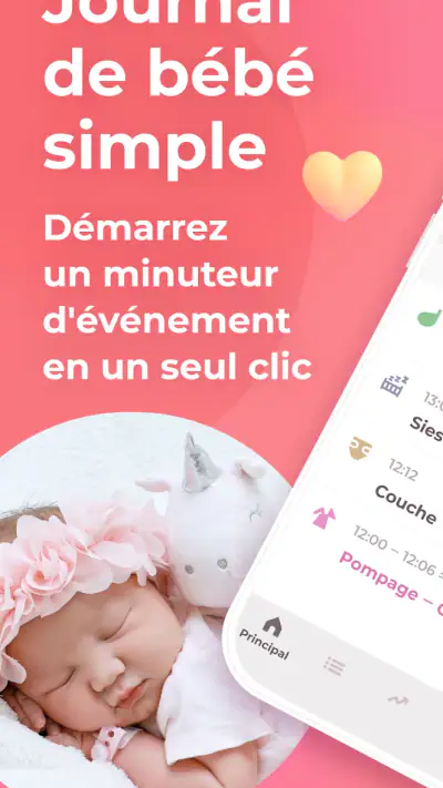 Journal tétée et suivi de bébé screenshot 1
