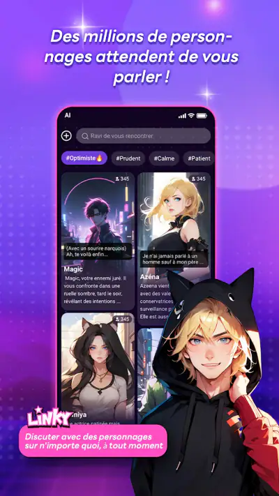 Linky AI : Tchat, Jouer, Union screenshot 1