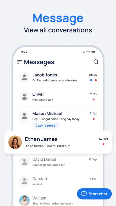 Messages screenshot 1