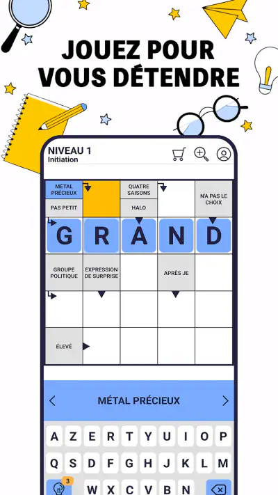Mots Fléchés Pro: Mots Croisés screenshot 1