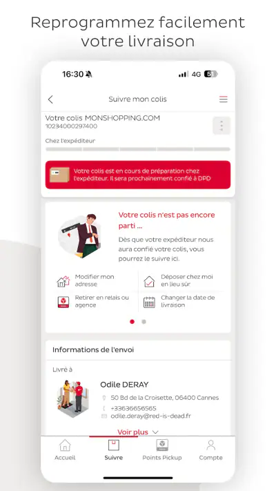 myDPD - Suivi de colis DPD screenshot 1