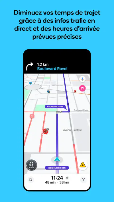 Navigation Waze et trafic screenshot 1